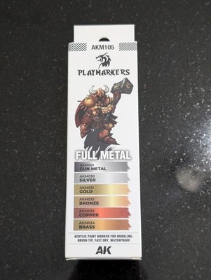 AK Interactive: Full Metal - PLAYMARKERS - Paint Markers - AKM105 Marker Set
