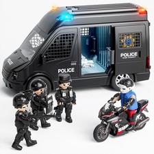 Police Car Toy Truck For Kids 3-8 Large Toy Cars With Lights Sounds Emergenc