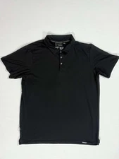 Truewerk Edo Shirt Mens L Black Short Sleeve Polo Performance Stretch Work Golf