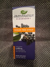 Nature's Way Sambucus Sugar-Free Elderberry Syrup Immune Support 8/26