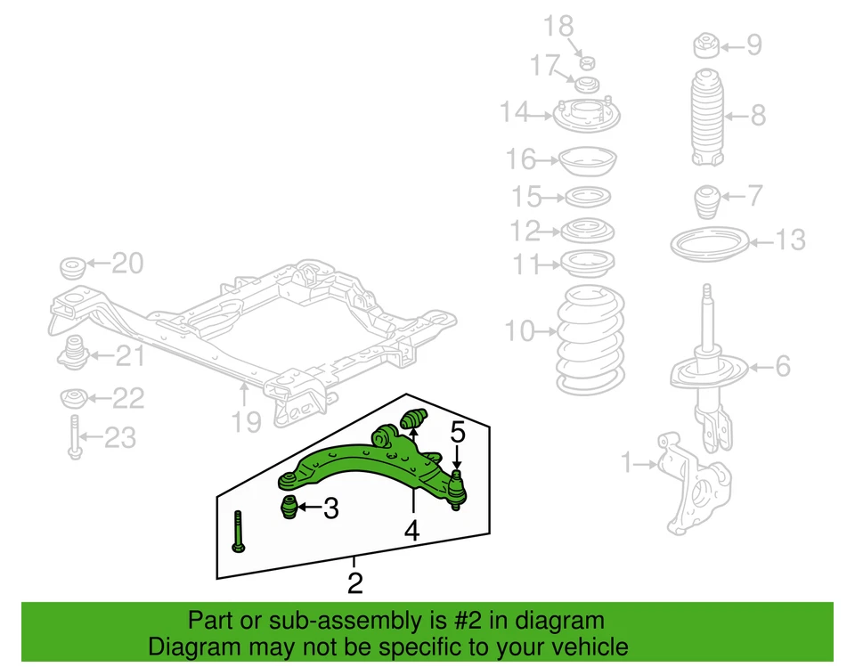 Brazo de control inferior delantero del lado del conductor GM 2005-2009 NUEVO ORIGINAL ORIGINAL, P/N 15218621 Foto 2 de 4