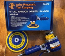 Astro Pneumatic 300SP 6-Inch DAQ Random Orbital Sander with Pad - 9,000 rpm