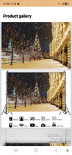 10x8ft Christmas Backdrop Tree Ornament Snowing Night