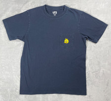 KAWS Sesame Street Uniqlo UT T-Shirt Men S Navy Big Bird Pocket Graphic Tee