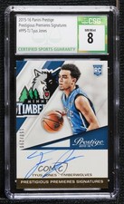 2015 Prestige Prestigious Premieres Signatures /299 Tyus Jones CSG 8 Auto 0o9z