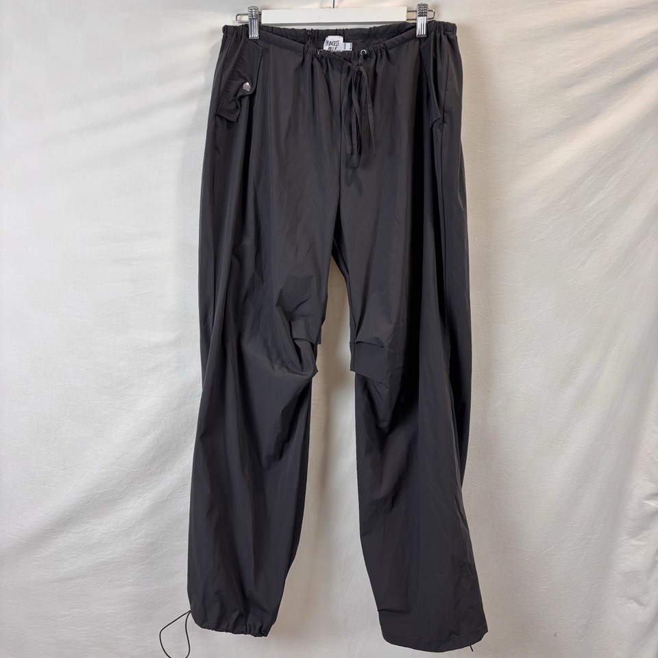 Princess Polly Parachute Toggle Joggers Womens 12 Charcoal Y2K 90s Retro Pants