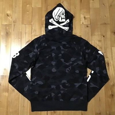 BAPE × NEIGHBORHOOD Shark Full Zip Hoodie Black A Bathing Ape Size
