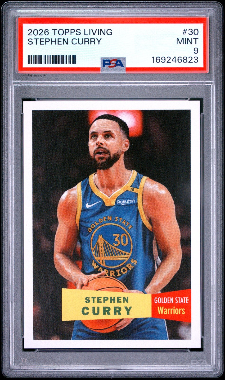 2026 Topps Living #30 Stephen Curry PSA 9 MINT - Golden State Warriors view 1
