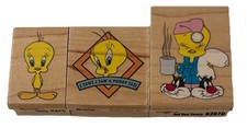 Looney Tunes 1990s Rubber Stampede Stamps Tweety Lot. A719C 027C A207D