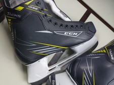 CCM TACKS 1092 Ice Hockey Skates Senior Stainless Adult Size 8 Black Yellow
