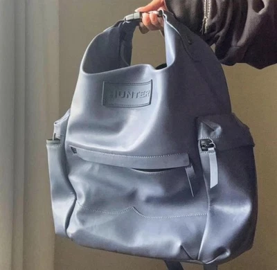 Hunter Royal Blue Rubberized Water Resistant Backpack Bag Limited Ed Hunter Blue PVC Exterior Bags & Handbags for Women | eBay main image 4