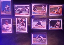 Topps 1994 Pre-Production Sample MLB Card Lot. 9 Cards. Lofton, Ryan, Boggs