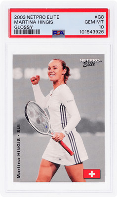 2003 Netpro Elite Martina Hingis Glossy #G8 /100 PSA 10 Rookie RC