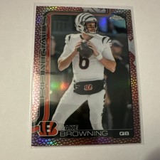 2025 Topps Chrome Jake Browning #63 Cincinnati Bengals Football Parallel Card