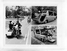 o69806 1984 orig photo sports Olympics ABC electric vehicles for coverage camera