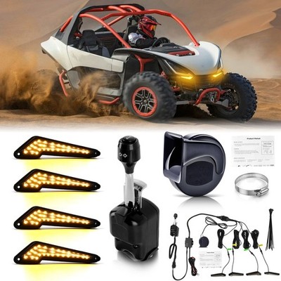 For Segway Villain SX10 SXS UTV Turn Signal Street Legal Kit W/ Horn Plug & Play