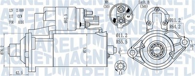 MAGNETI MARELLI Anlasser Starter 063721512010 12V für VW GOLF 6 5K1 PASSAT B6 3