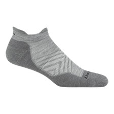Darn Tough 1039 Solid Gray Men's Run No Show Tab Ultra-Lightweight Running Sock