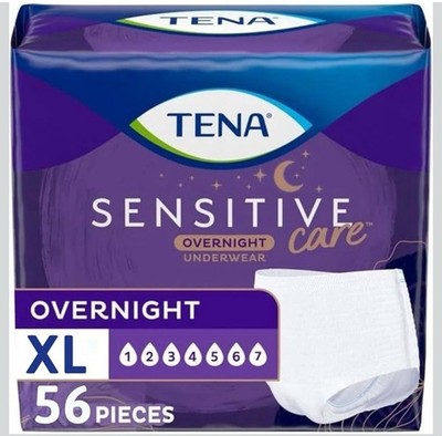 TENA Sensitive Care Overnight Incontinence Underwear for Women XL