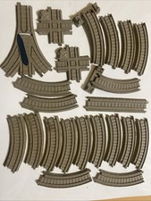 Thomas Adventures Track Lot Curves Switch Crossing Gray Diecast Train 22 Pcs