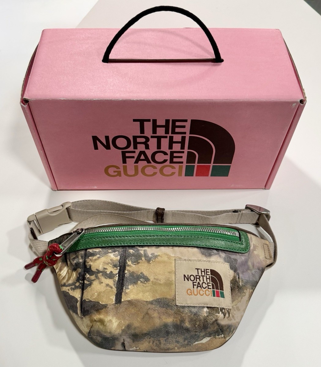Gucci x North Face Belt Bag Waist Bag Small Forest Print Nylon