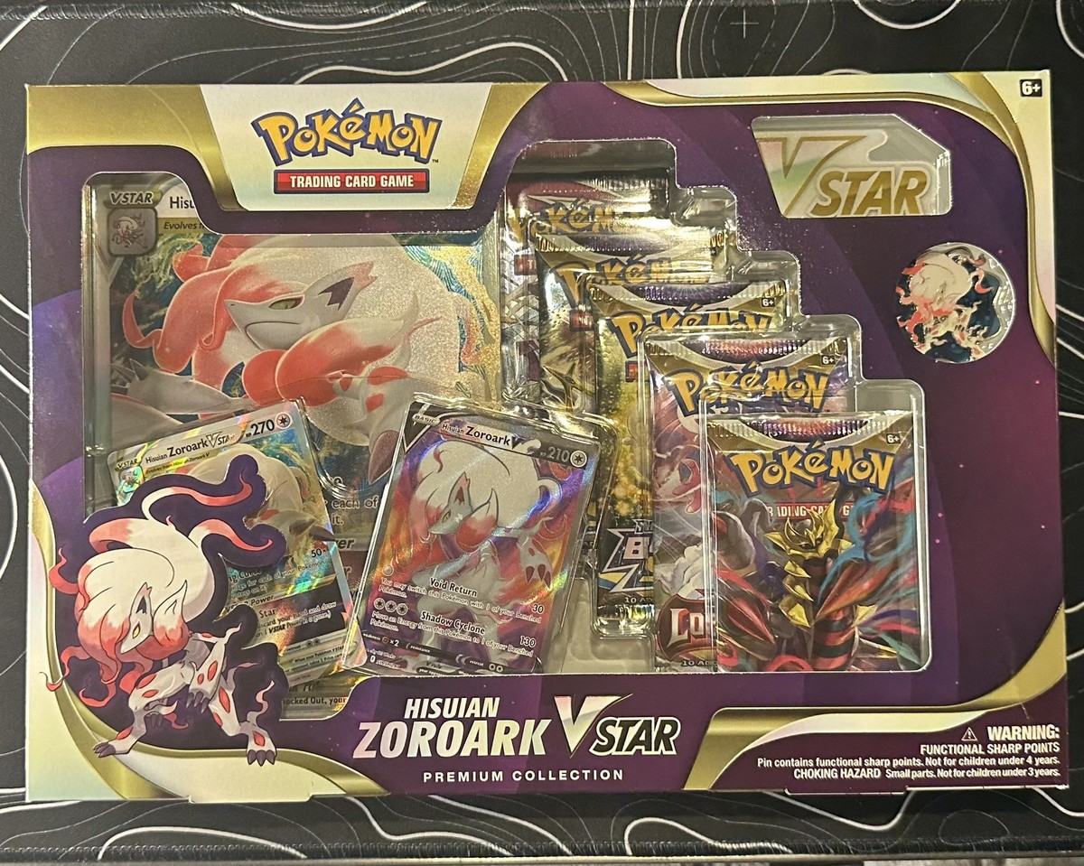 pokemon trading card game hisuian zoroark vstar premium collection Pokemon TCG Hisuian Zoroark VSTAR Premium Collection Box |BRAND NEW SEALED