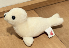 Dakin Seal Pup Beige Cream 5" Plush Vtg 1983 Stuffed Realistic Mini