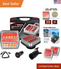 Magnetic Wireless Trailer Lights, Rechargeable LED Trailer Light for Towing T...