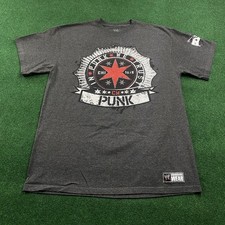 Vintage CM Punk WWE Wrestling Shirt Uomo L Grigio Y2K Best In The World Tee