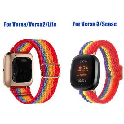 Elastic Nylon Strap Stretchy Loop Watch Band For Fitbit Versa/Versa 2/Lite/ 3 /4