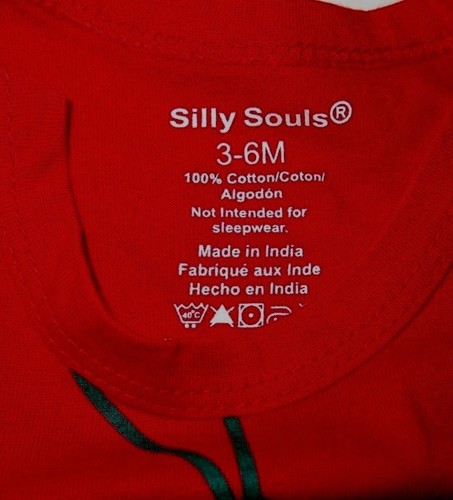 Nuevo Hermoso SILLY SOULS Mejor Regalo para Bebés Rojo L/S Una Pieza 6-12 Meses - Imagen 5 de 5