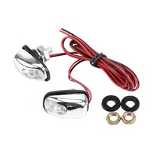 2x Colorful Led Car Light Lamp Windshield Spray Nozzle Wiper Washer Universal
