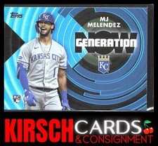 MJ Melendez 2022 Topps Update #GN-90 Generation Now Blue Kansas City Royals