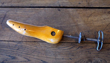 Wood and Metal Shoe Stretcher Adjustable Form - Marked on upper surface: 1