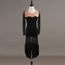 NEW Latin Ballroom Dance Dress Modern Salsa Waltz Standard Long Dress F370