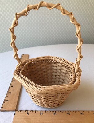 Small 6 sided Gold Woven Basket Collectible Easter - NEW | eBay