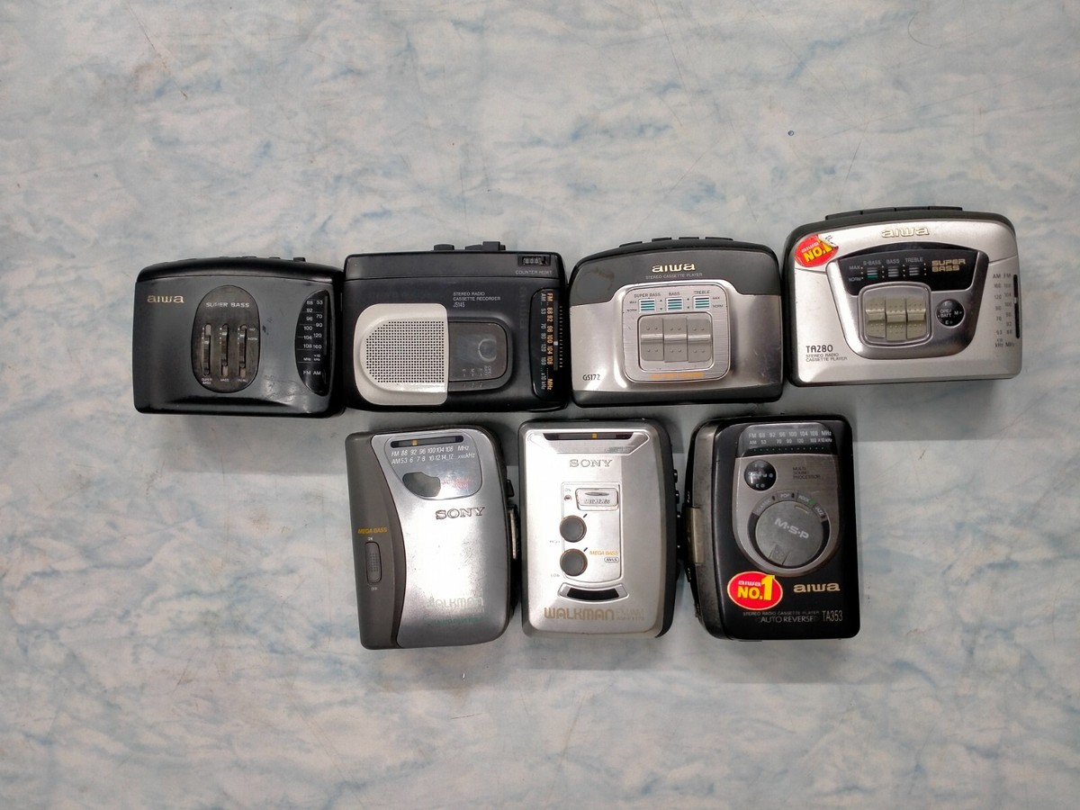 Sony Aiwa Walkman Cassette Player Vintage Rare NOT WORKING 7pc | eBay