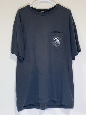 Harley Davidson Conrad s City Of Blues Joliet IL Pocket Tee MEN S XL Navy READ