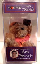 JUSTIN TIMBERLAKE NSYNC Collectible 2000 Limited Edition Rare Bear