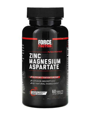 Force Factor, Zinc Magnesium Aspartate, Zink-Magnesiumaspartat, 60 Tabletten