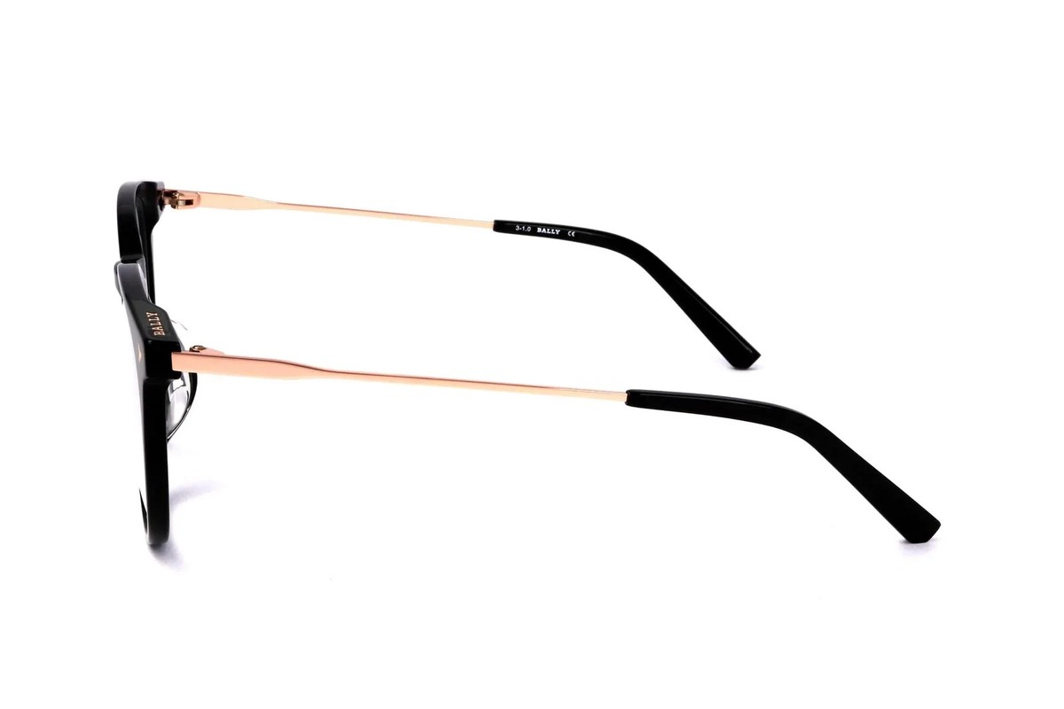 Bally BY5026-D 001 Black Round Plastic Eyeglasses Frame 52
