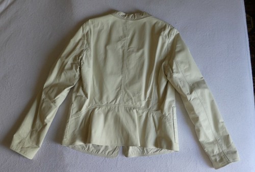 Jil Sander white double-face jacket, leather and water repellent, French size 44 - Picture 6 of 11