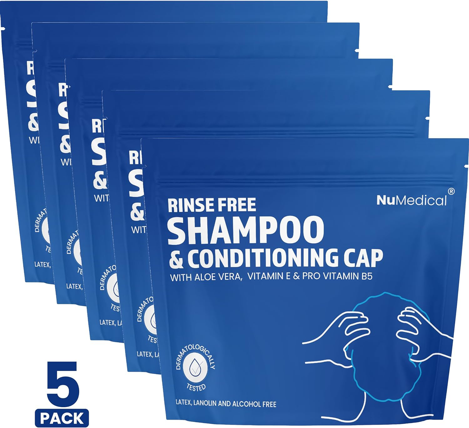 Luxury Rinse Free Shampoo Caps 5Pack Waterless Rinse Free Shampoo and Dry eBay