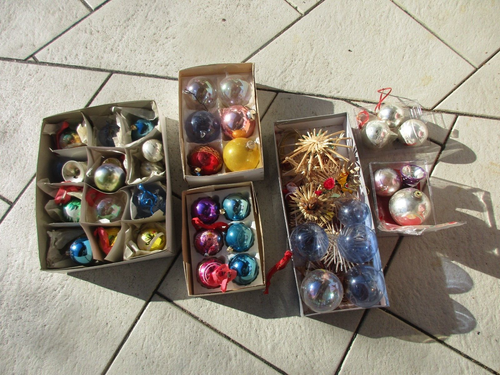 Alter Christbaumschmuck, Kugeln, Strohsterne, Glocken etc., Reduziert !!