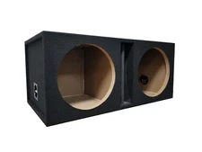 BR 12" Car Subwoofer Box Enclosure Dual Divided Port Carpet w/ Spring Terminal