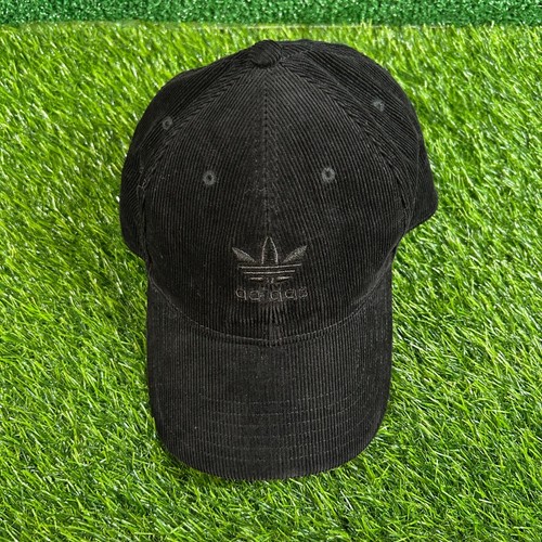 Adidas Corduroy Hat Cap Adjustable Strapback Baseball Trefoil Logo Casual Y2K - Picture 10 of 11