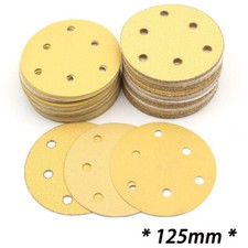 125mm - 5" Sanding Discs 60 - 800 Grit Orbital Sandpaper Hook & Loop Pads