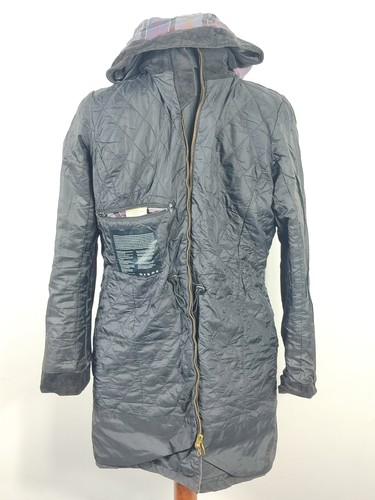 Parka Barbour International da donna cerato nero Uk14 - Lady Waxed Jacket wit... - Foto 4 di 10