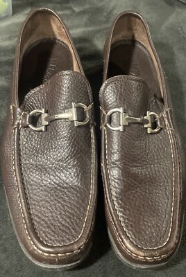 Salvatore Ferragamo Men\'s Brown Leather Loafers Size 12 Ferragamo Men main image 3