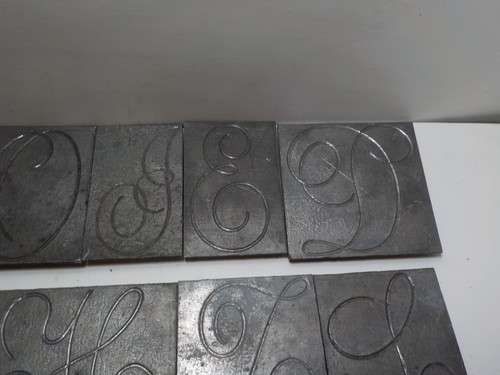 FONT LETTER MONOGRAM SCRIPT NUMBER LETTER PLATES  FOR ENGRAVER ENGRAVING #3 - Picture 11 of 12